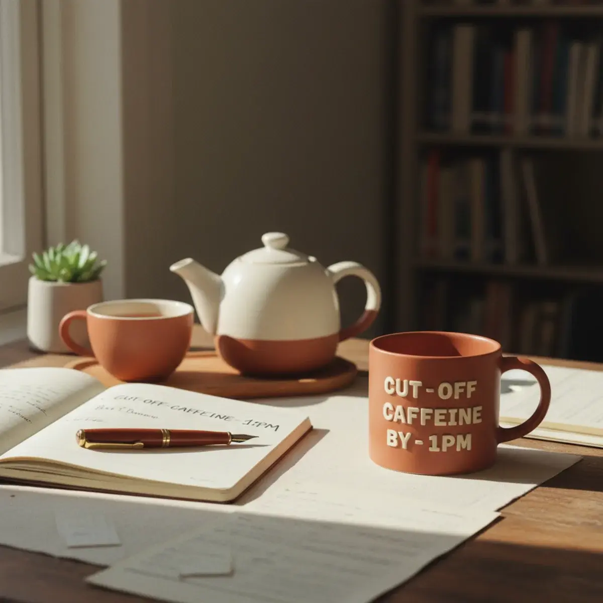 A flat-lay of coffee gear: an Aeropress, a small glass jar of coffee beans, a single ceramic cup of black coffee, and a kitchen scale on a linen napkin