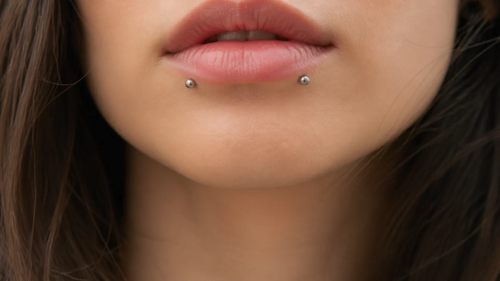 Angel fangs with simple silver stud jewellery