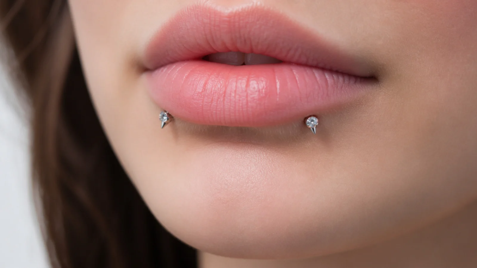 Angel fangs with small sparkling gem ends