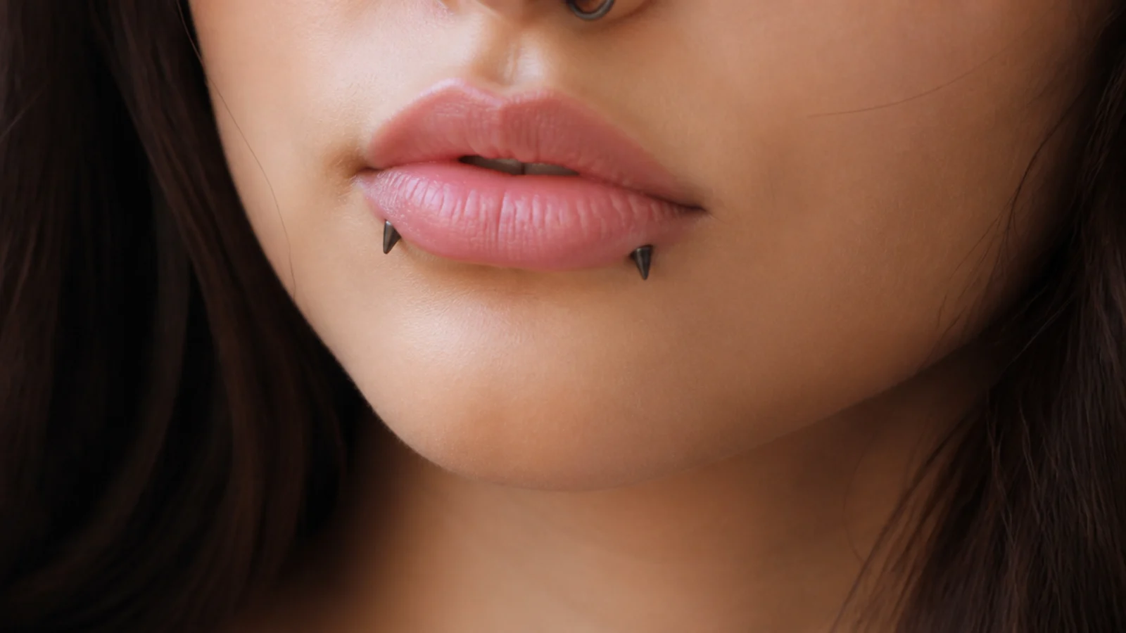 Angel fangs with matte black titanium studs