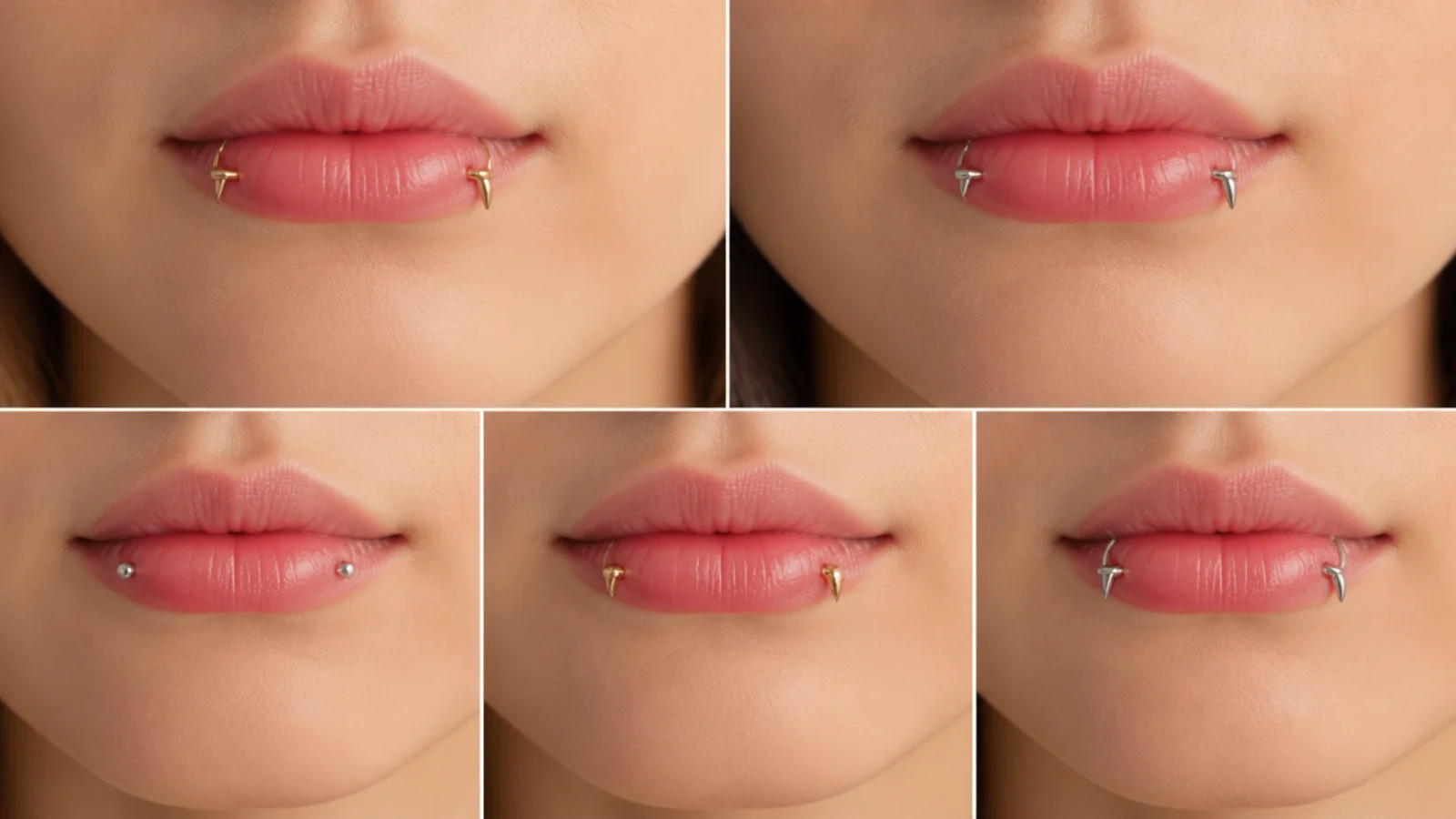A selection of angel fangs jewellery styles