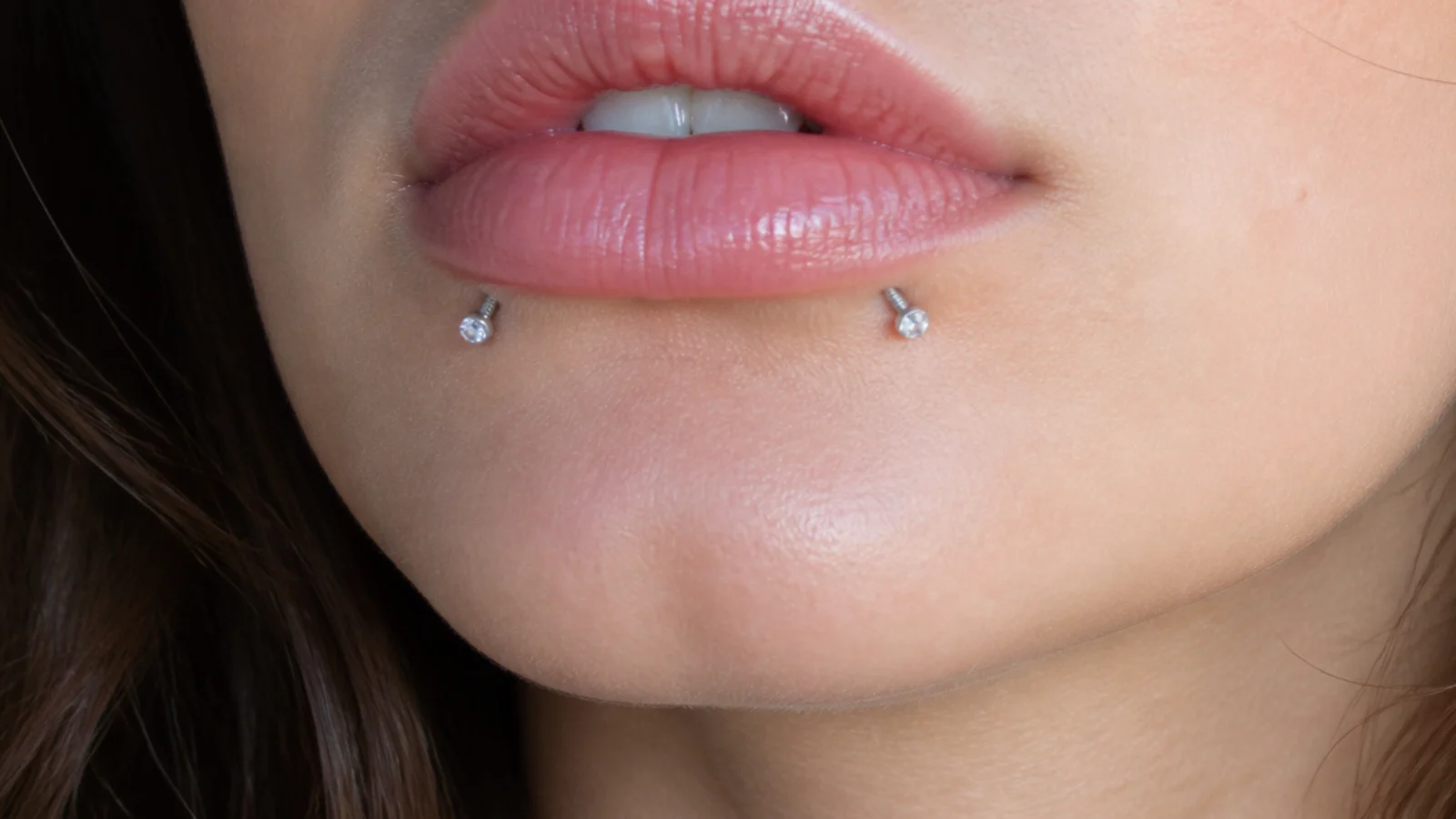 Angel fangs with sparkling gem ends