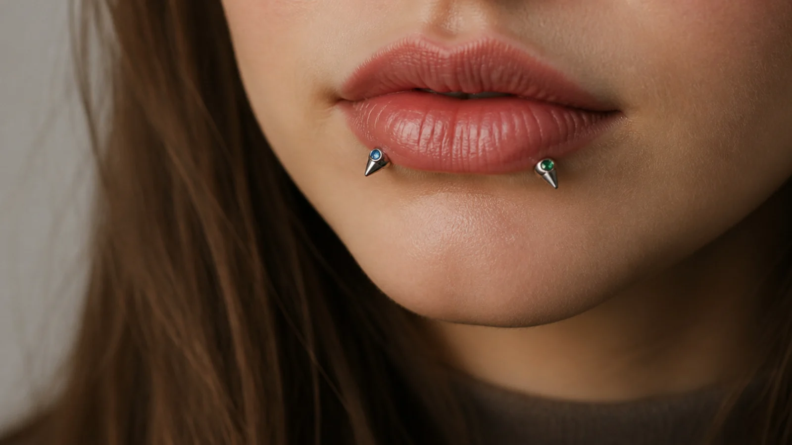 Angel fangs with colourful gemstone ends