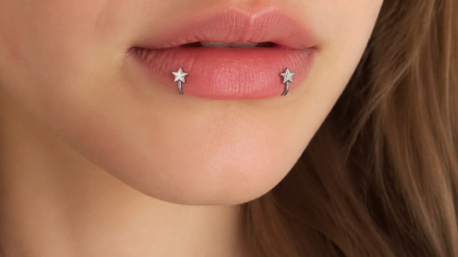 Angel fangs with cute star-shaped ends