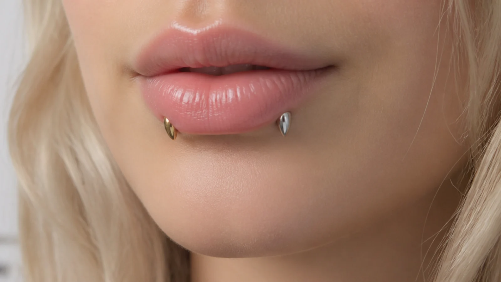 Angel fangs mixing gold and silver ends