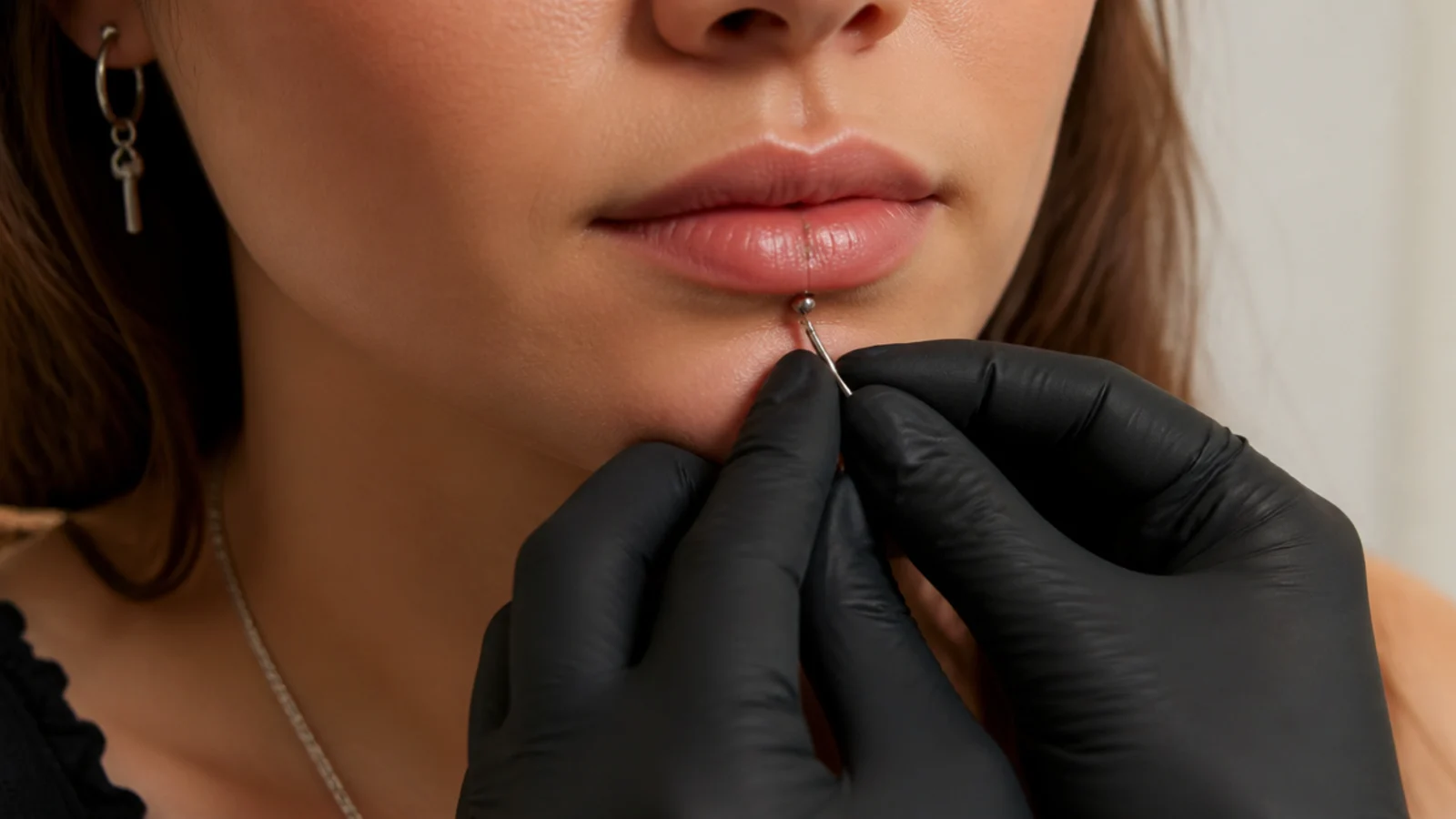 A piercer downsizing jewellery after swelling settles