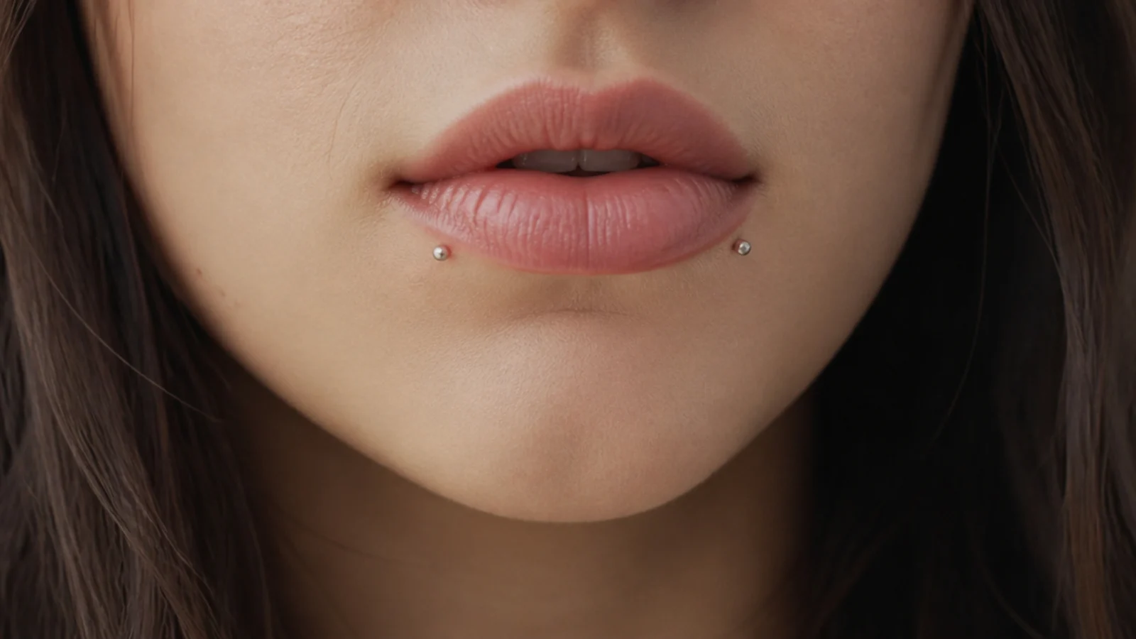 Delicate tiny studs on angel fangs for small lips
