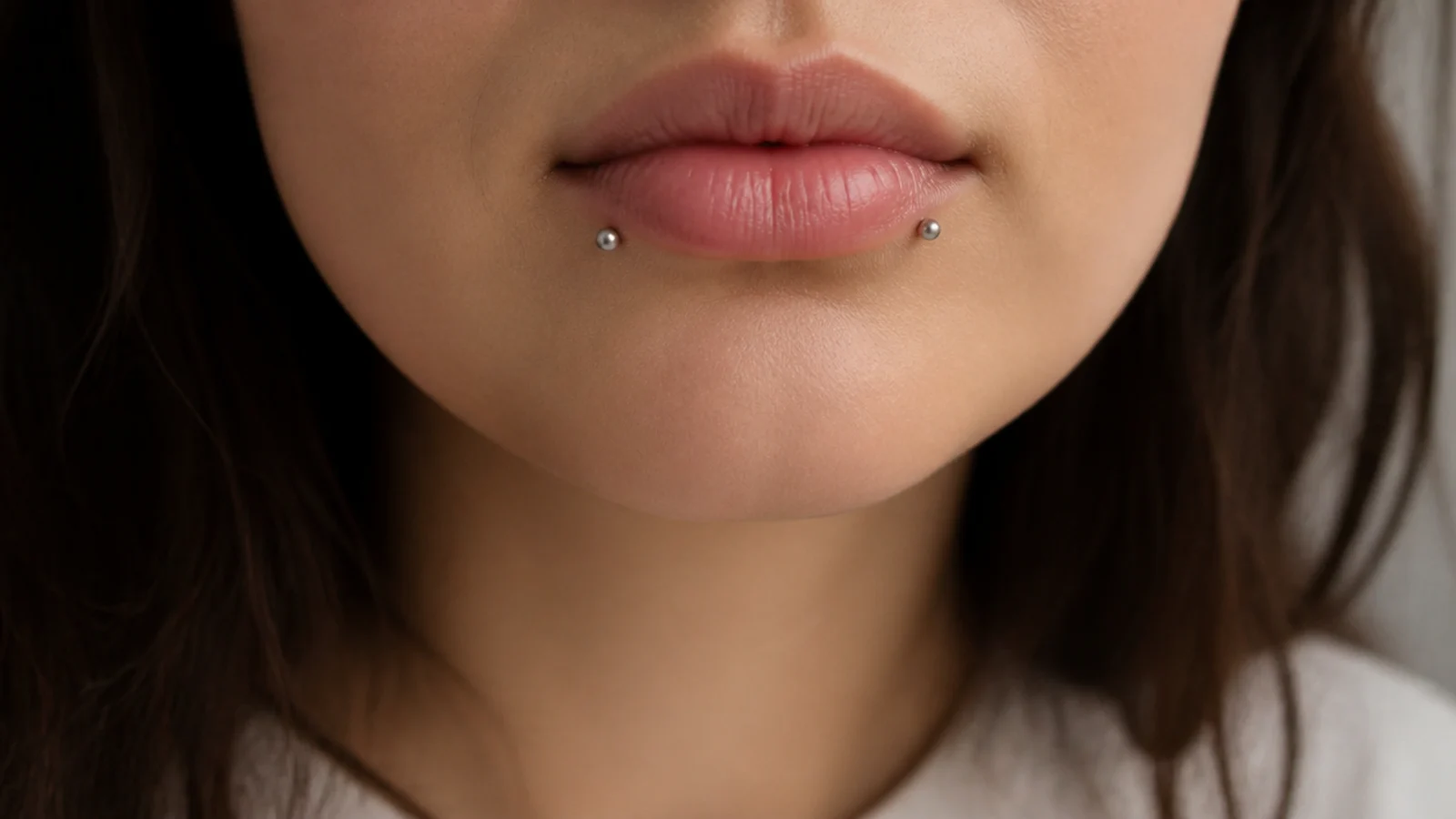 Barely-there studs on angel fangs for small lips