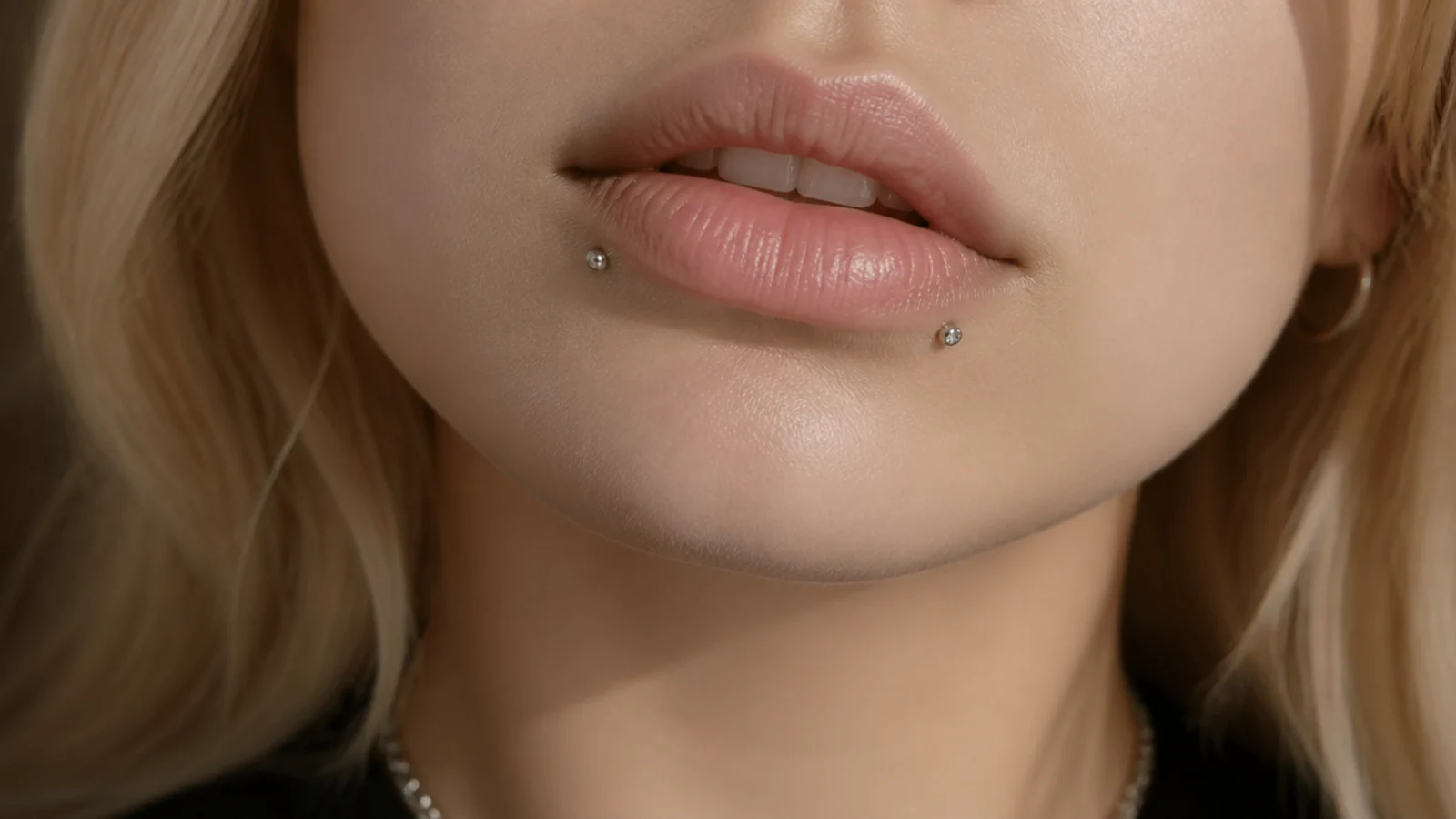 Angel fangs with plain studs and one tiny gem accent