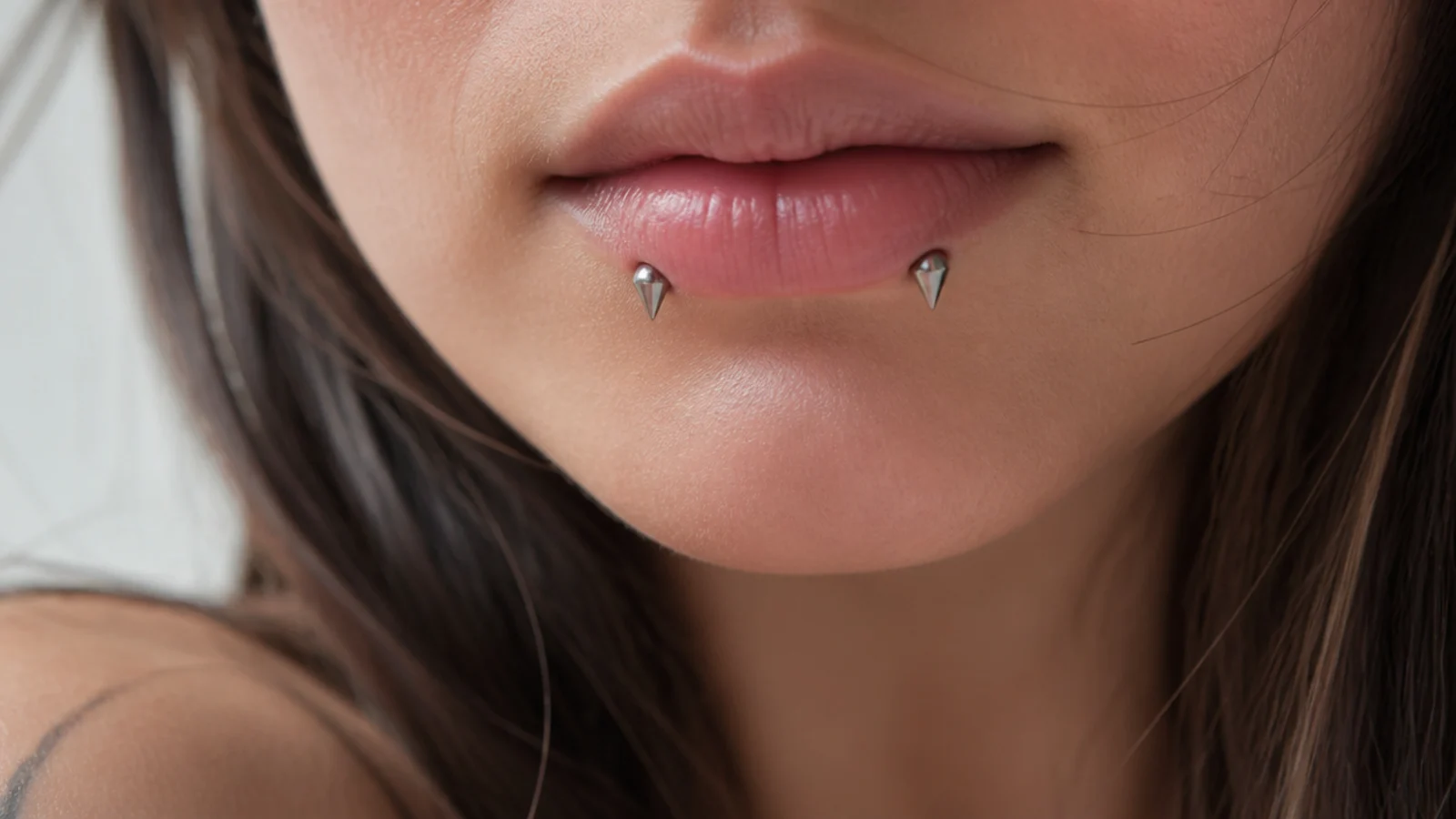 Delicate angel fangs flattering a smaller lip shape