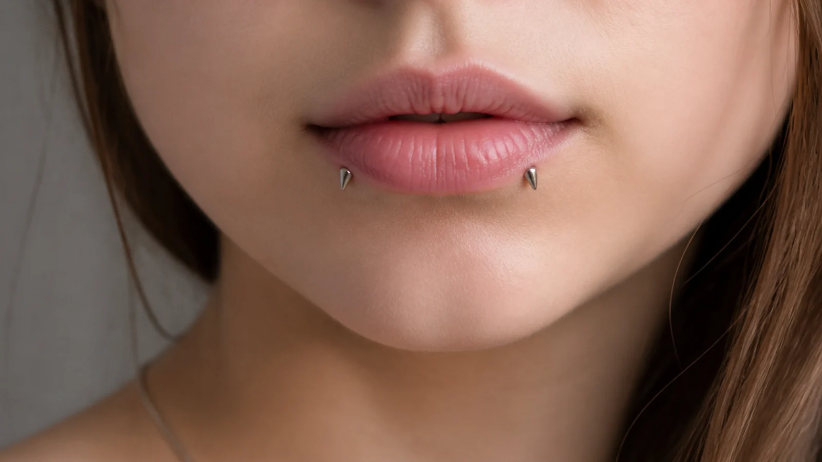 Considered spacing of angel fangs on smaller lips