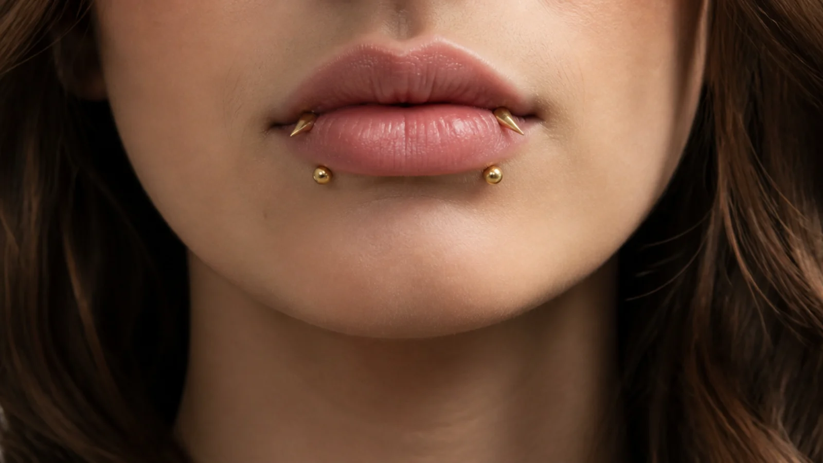 Angel fangs and snake bites in matching gold studs