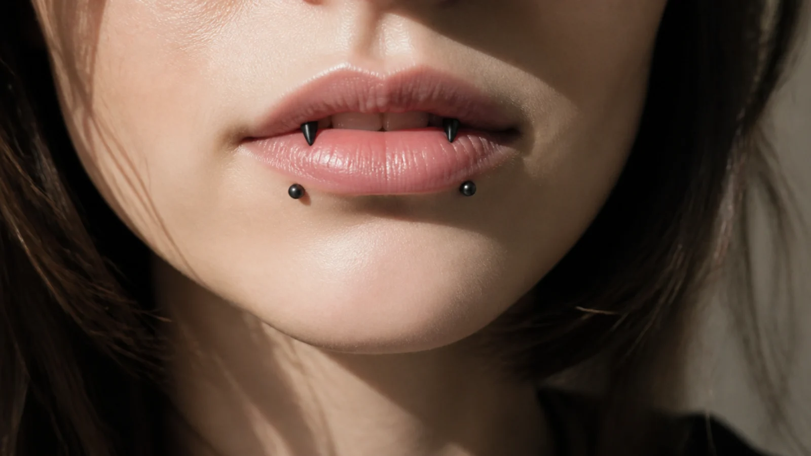 Angel fangs and snake bites in matte black titanium
