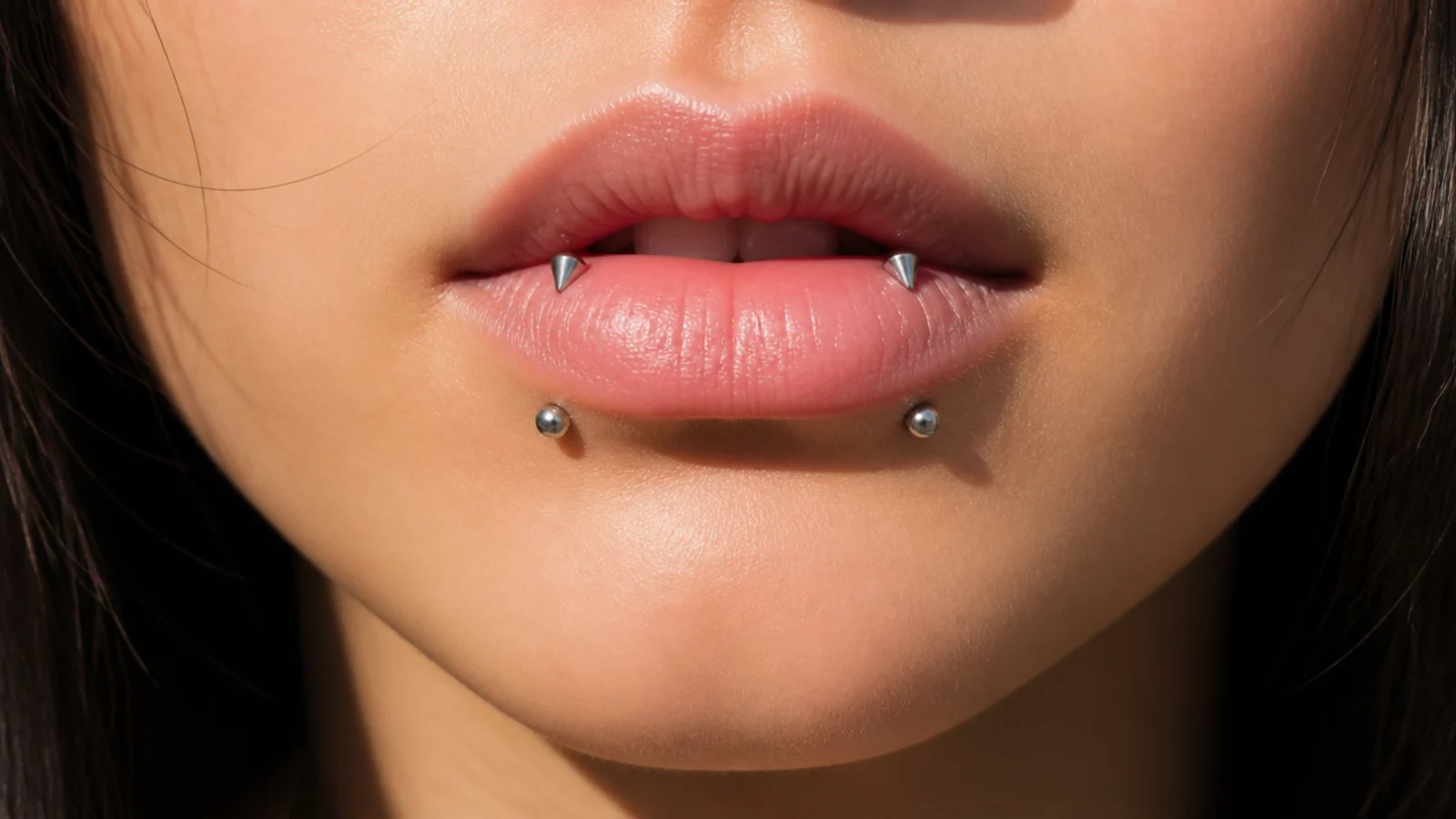 A perfectly symmetrical angel fangs and snake bites set