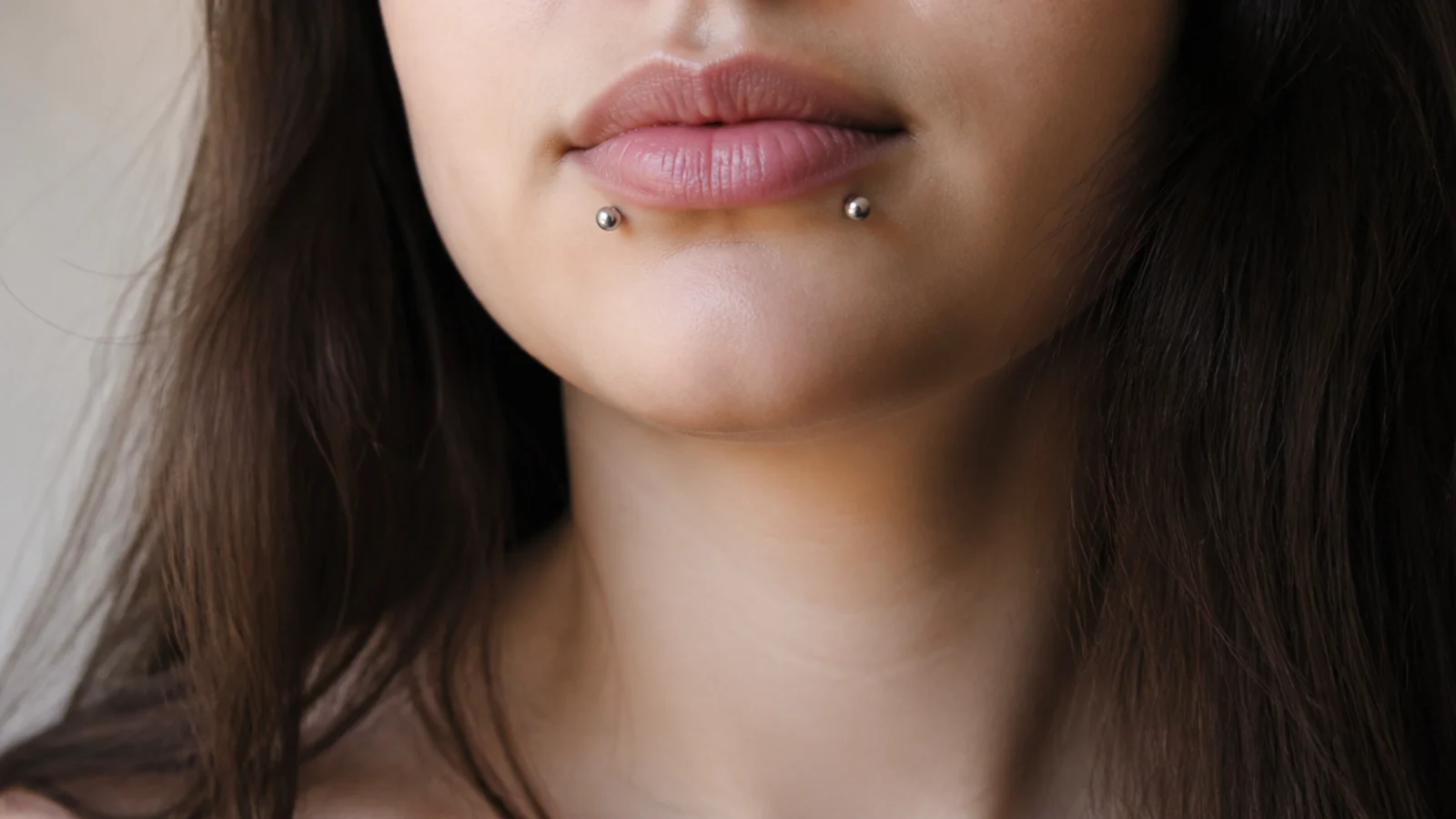 Inverted angel fangs with simple silver studs