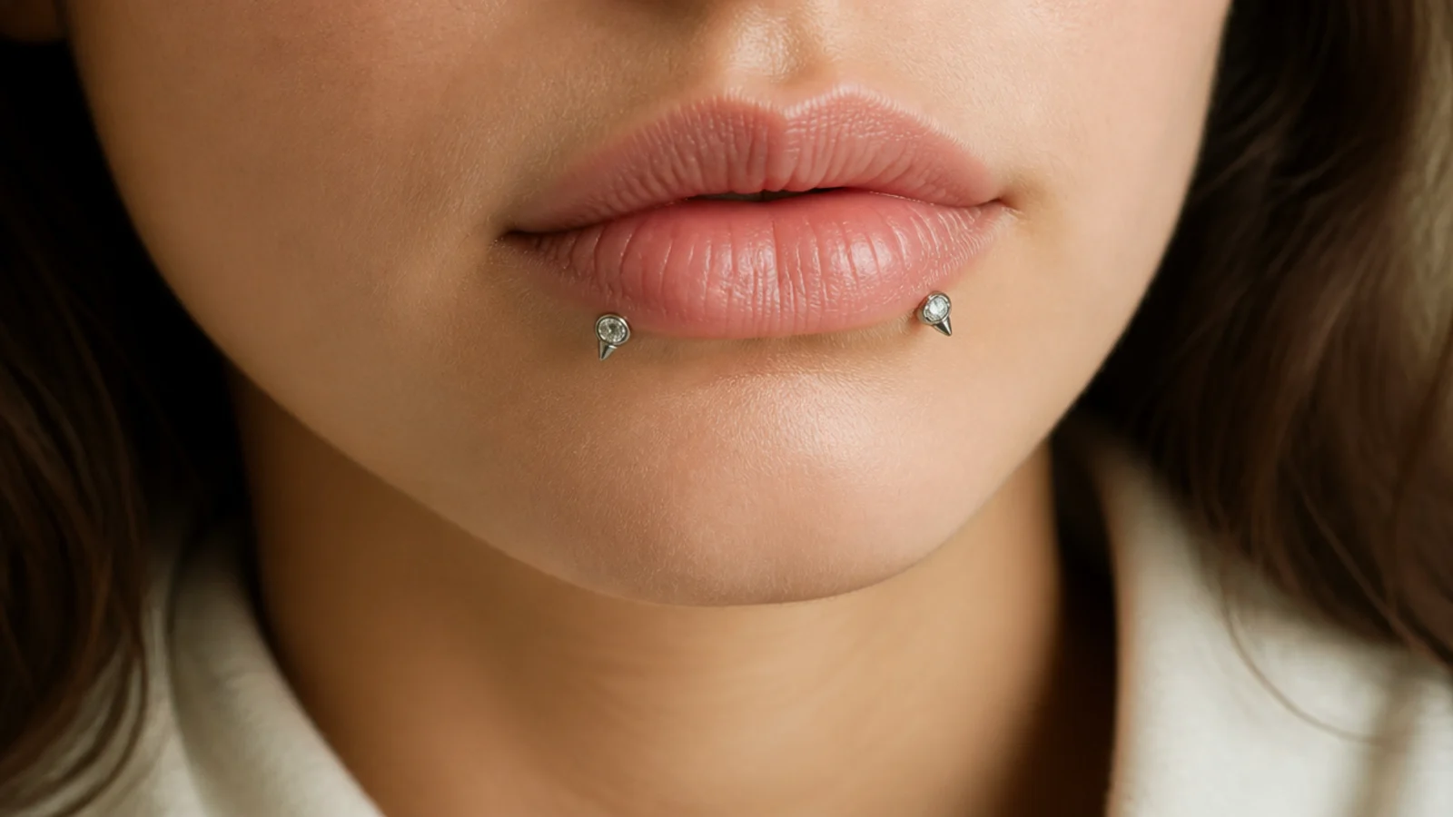 Inverted angel fangs with small gem ends