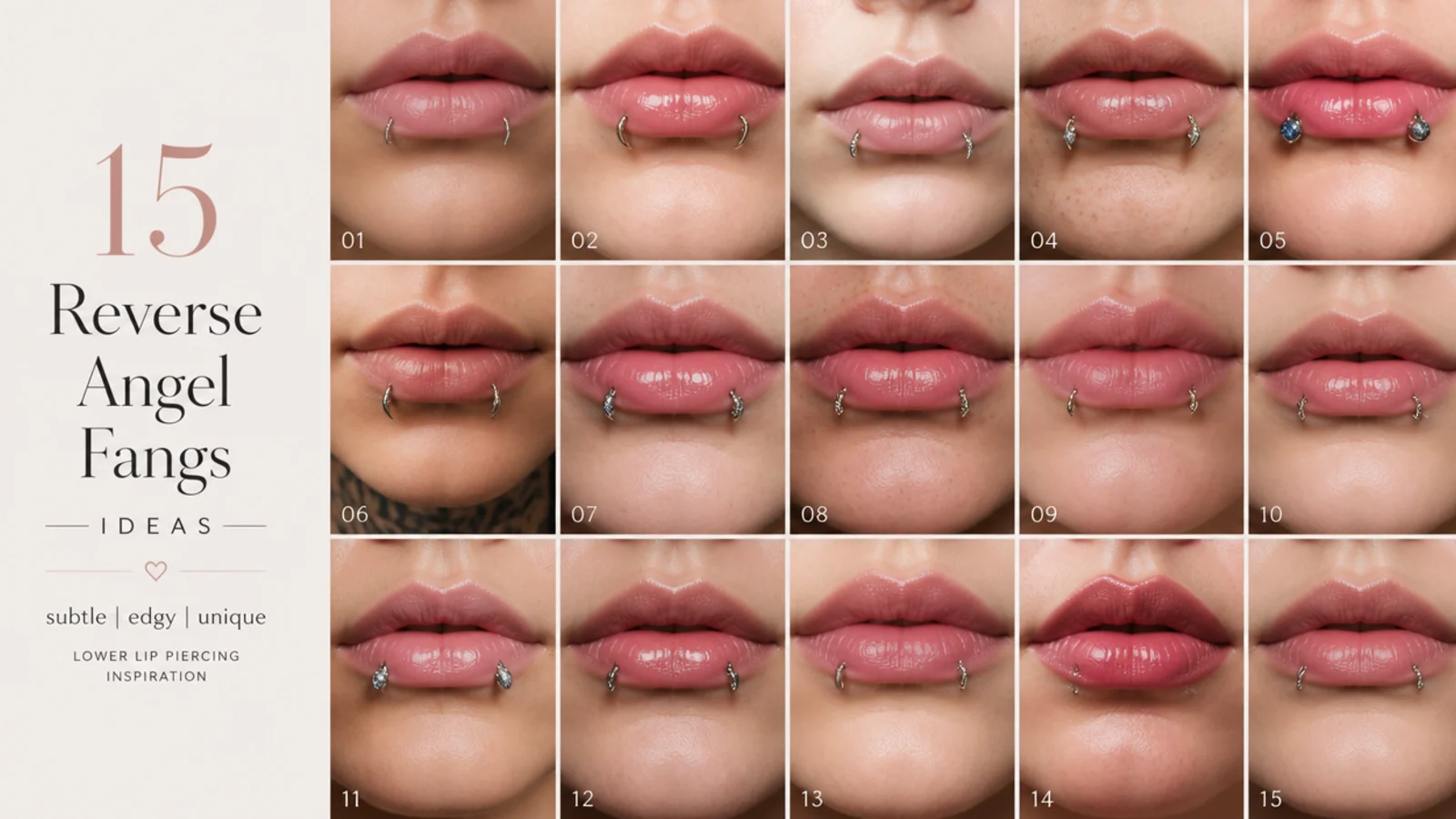 15 reverse angel fangs ideas, vertical Pinterest style