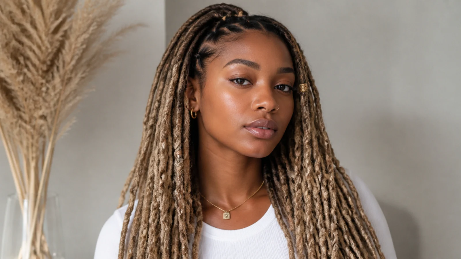Cool ash blonde butterfly locs