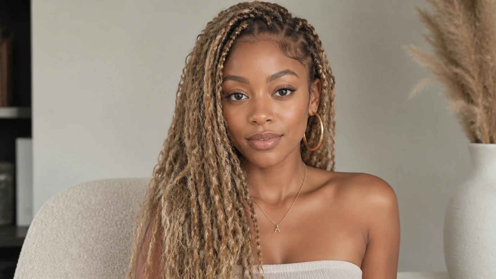 Muted dirty blonde butterfly locs