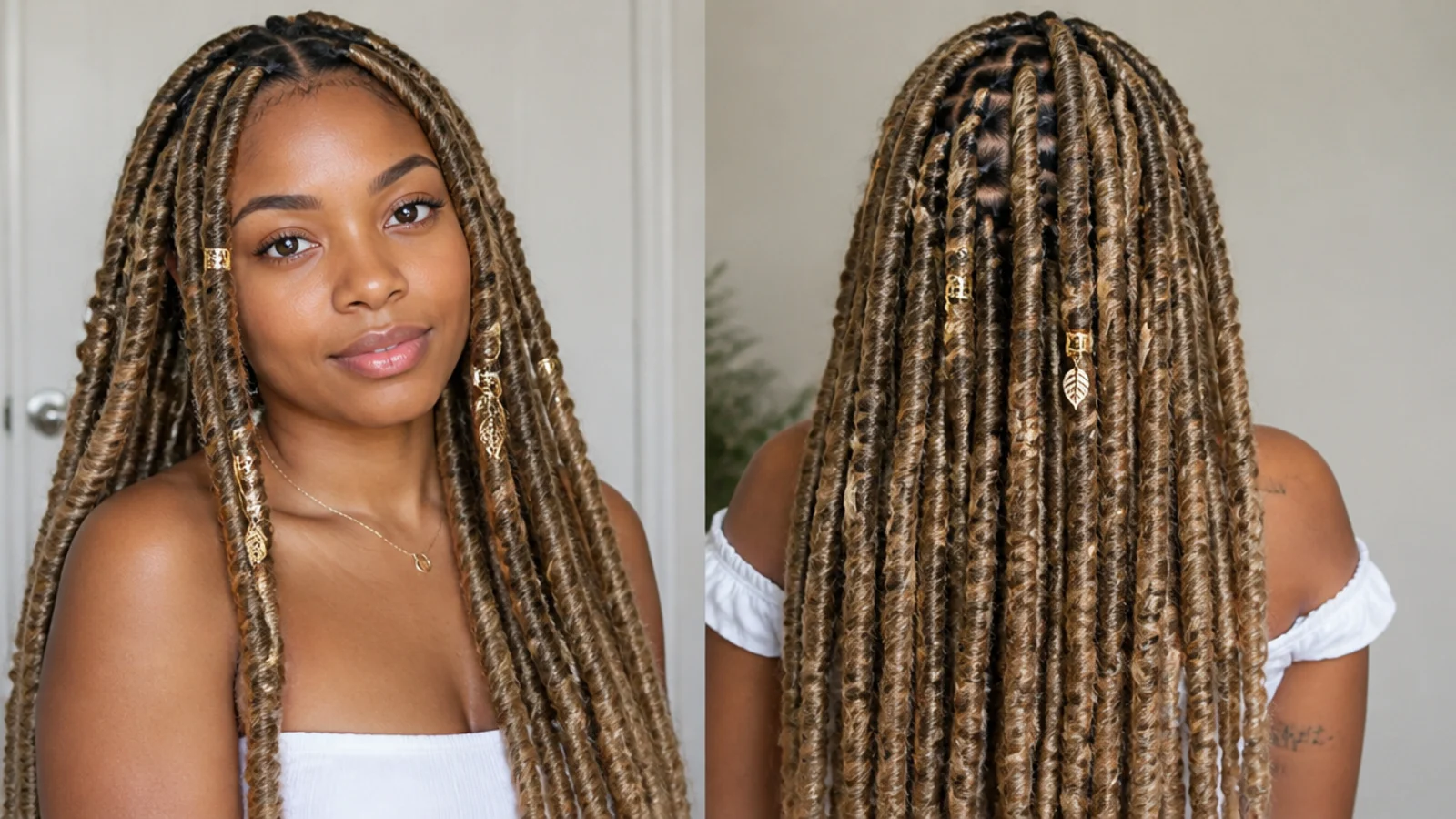 Chunky blonde jumbo butterfly locs