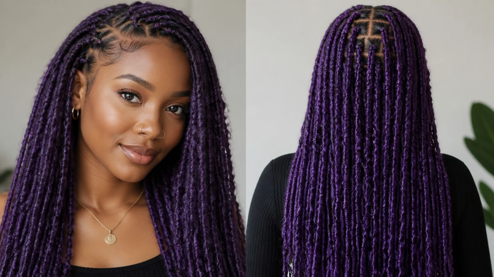 Rich purple butterfly locs