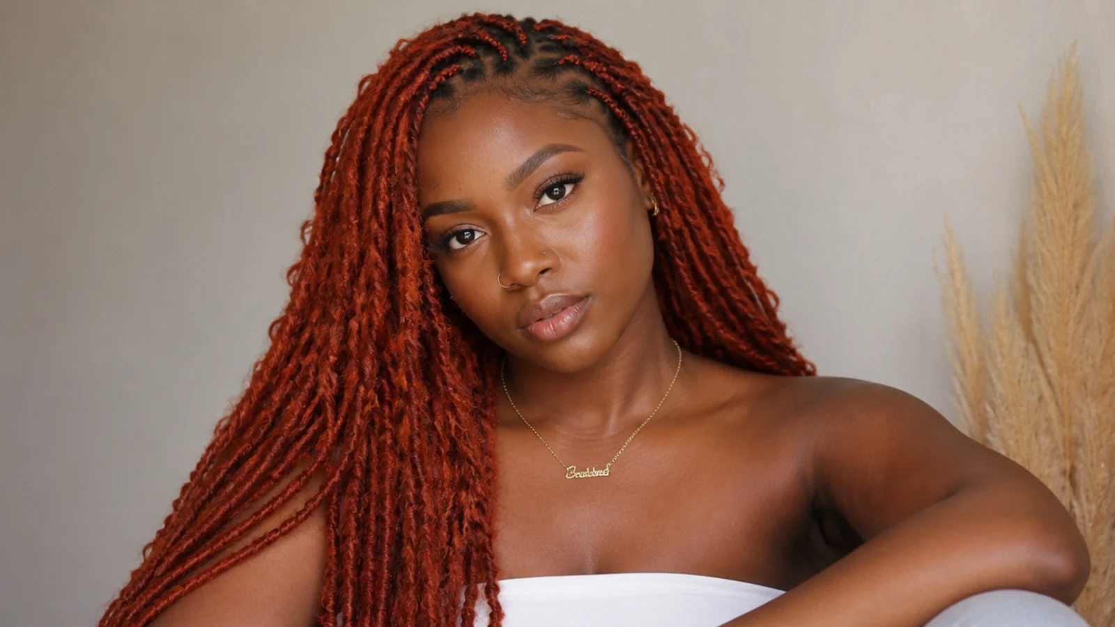 Natural ginger red butterfly locs