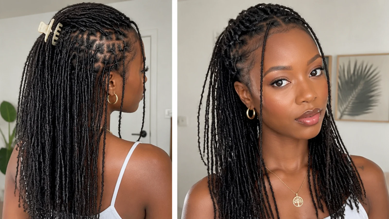 Thin mini-sized butterfly locs