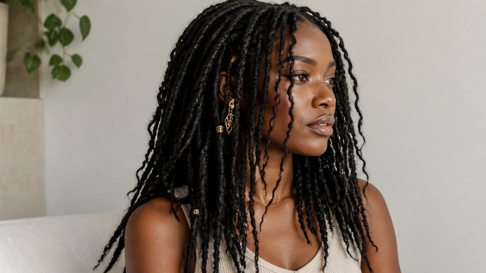 Very distressed, textured boho butterfly locs