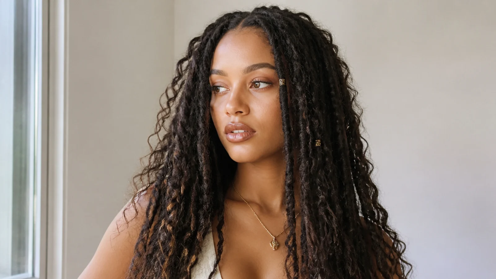 Very distressed long boho butterfly locs