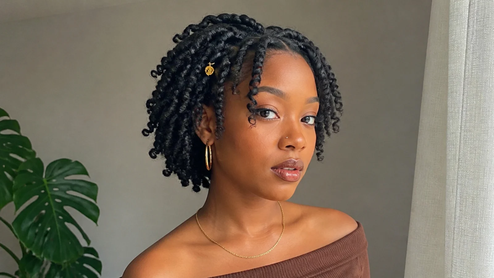 Short mini-sized butterfly locs