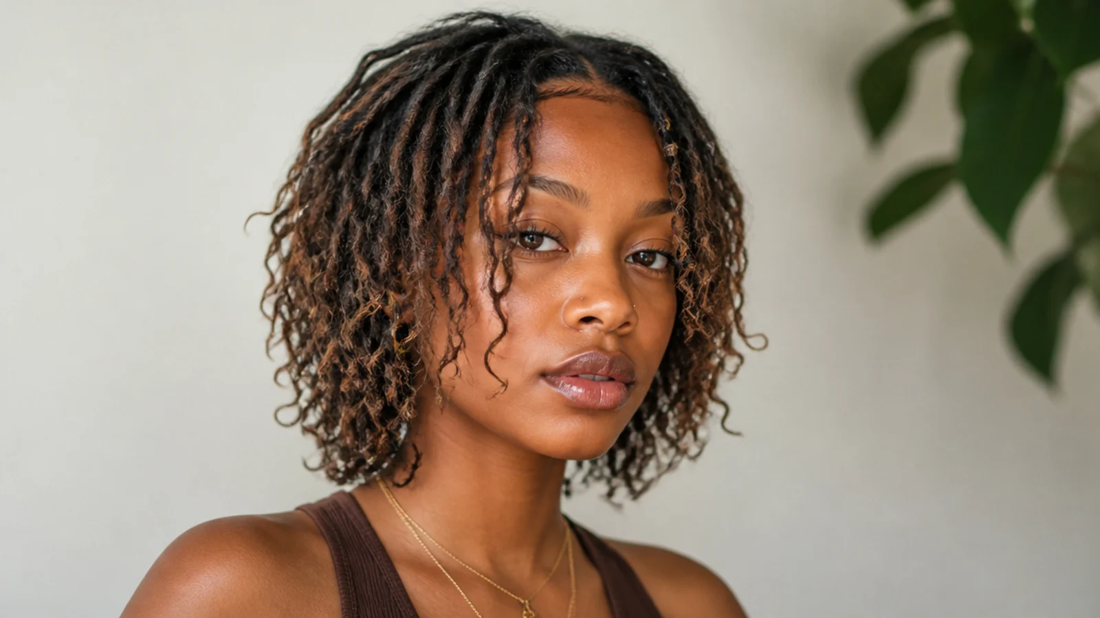 Very distressed short boho butterfly locs