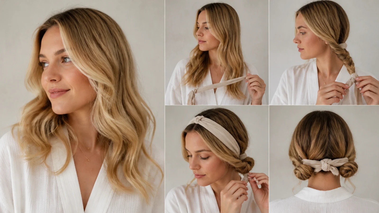 Larger hair sections for loose beachy waves