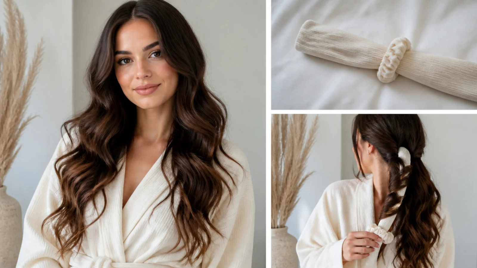 Long, flowing mermaid waves from a heatless set