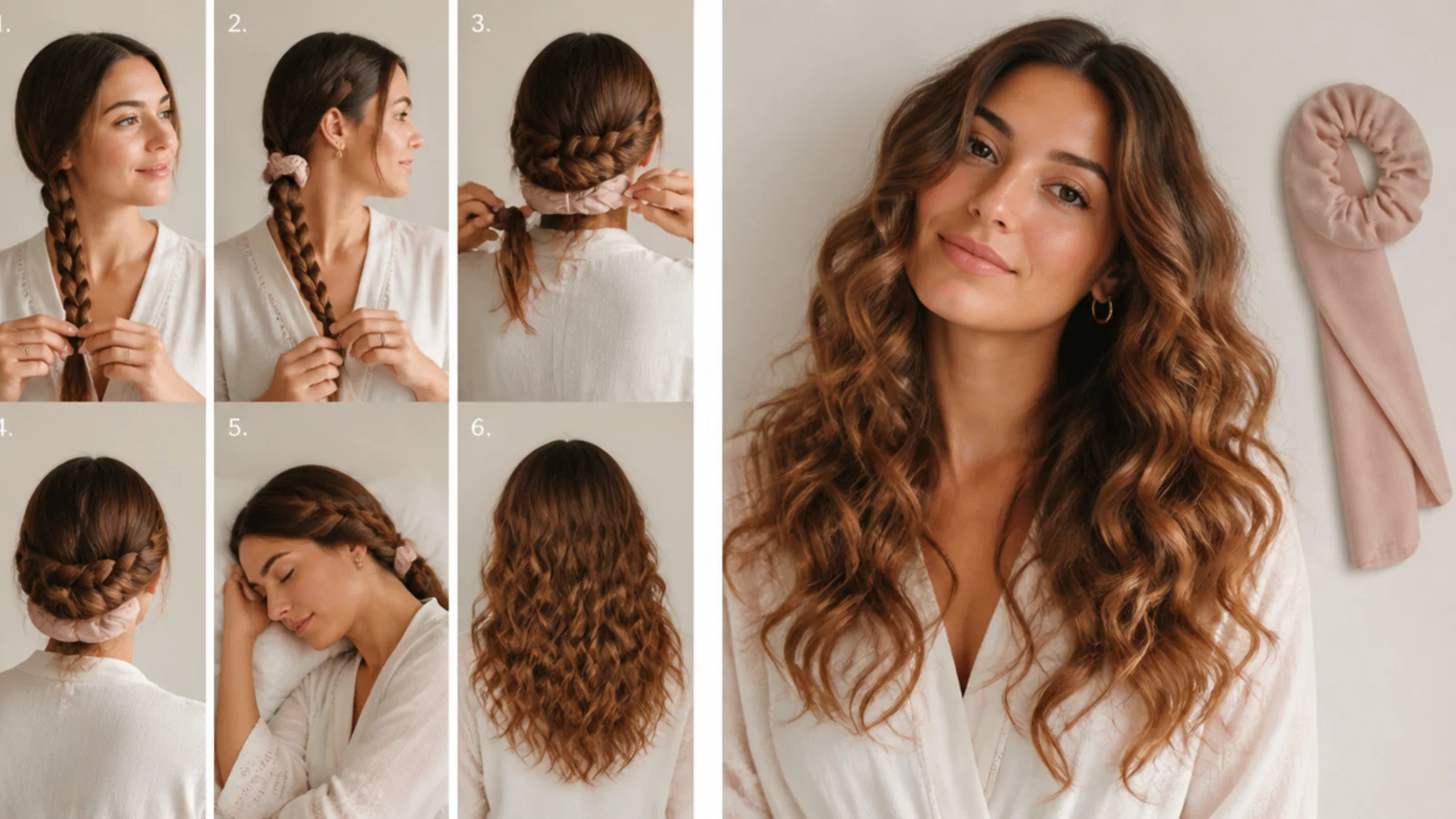 Soft crimped waves from tight braids