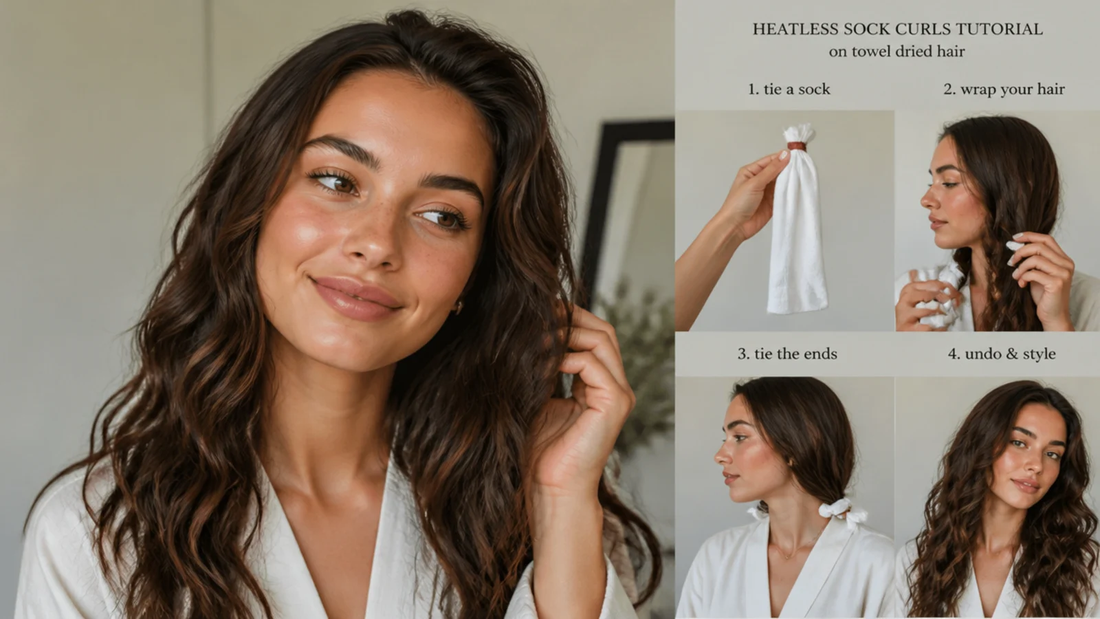 Towel-dried hair at the ideal dampness for curls