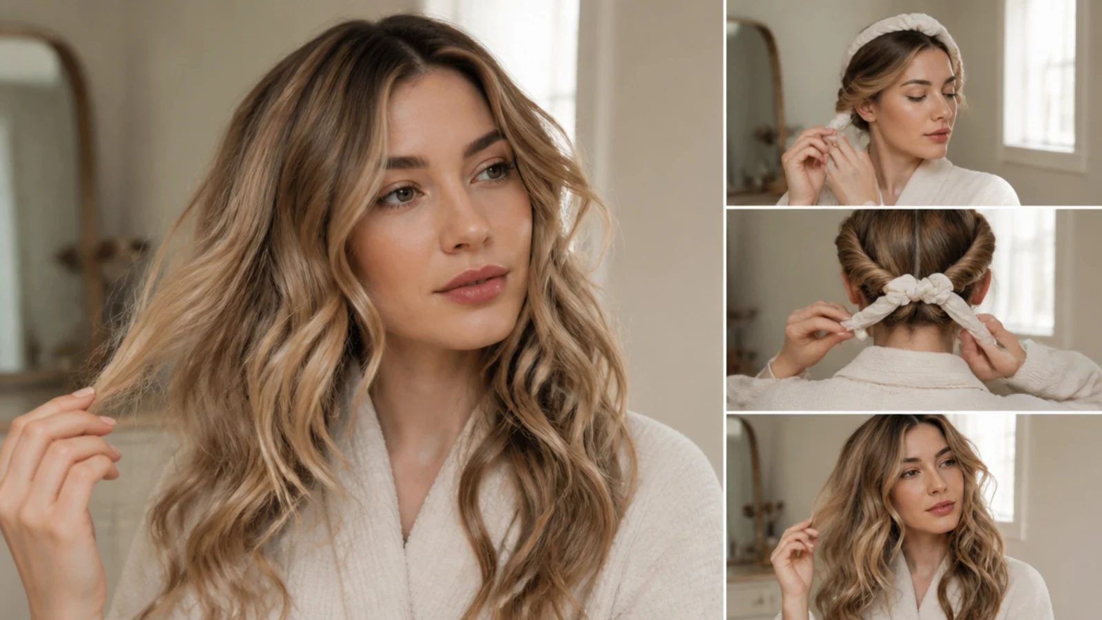 Separating curls gently with fingers, not a brush