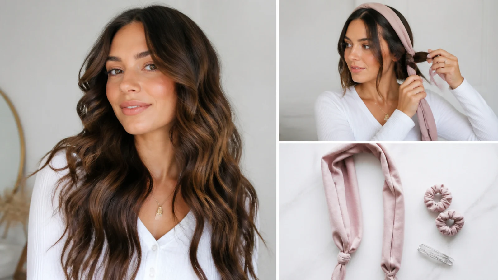 Long hair in soft loose beachy waves