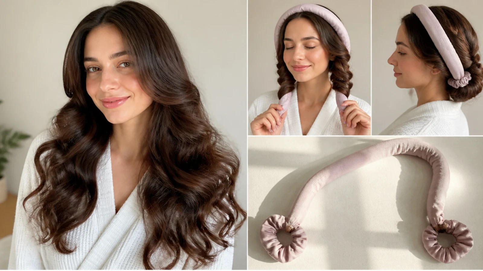 Long hair in bouncy defined curls