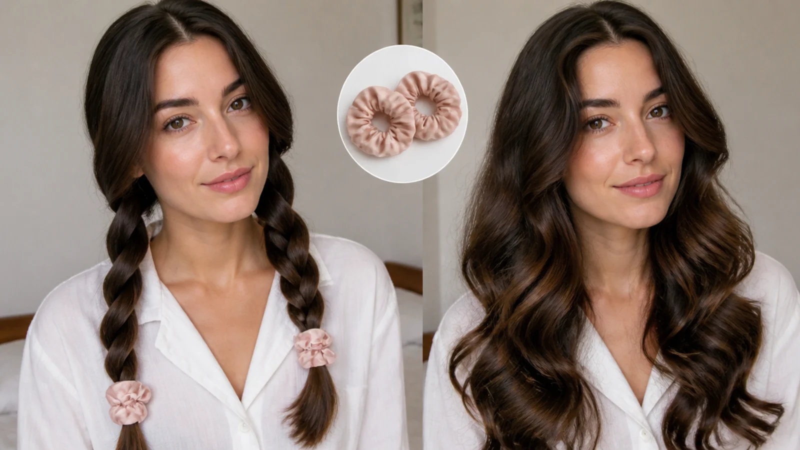 Long hair in two rope twists for spiral waves
