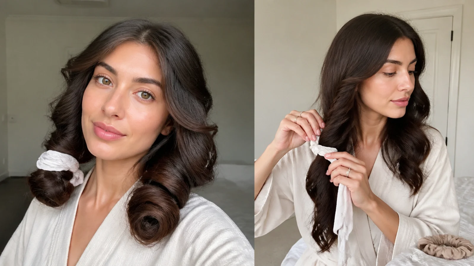 Long hair given a head start to dry before bed