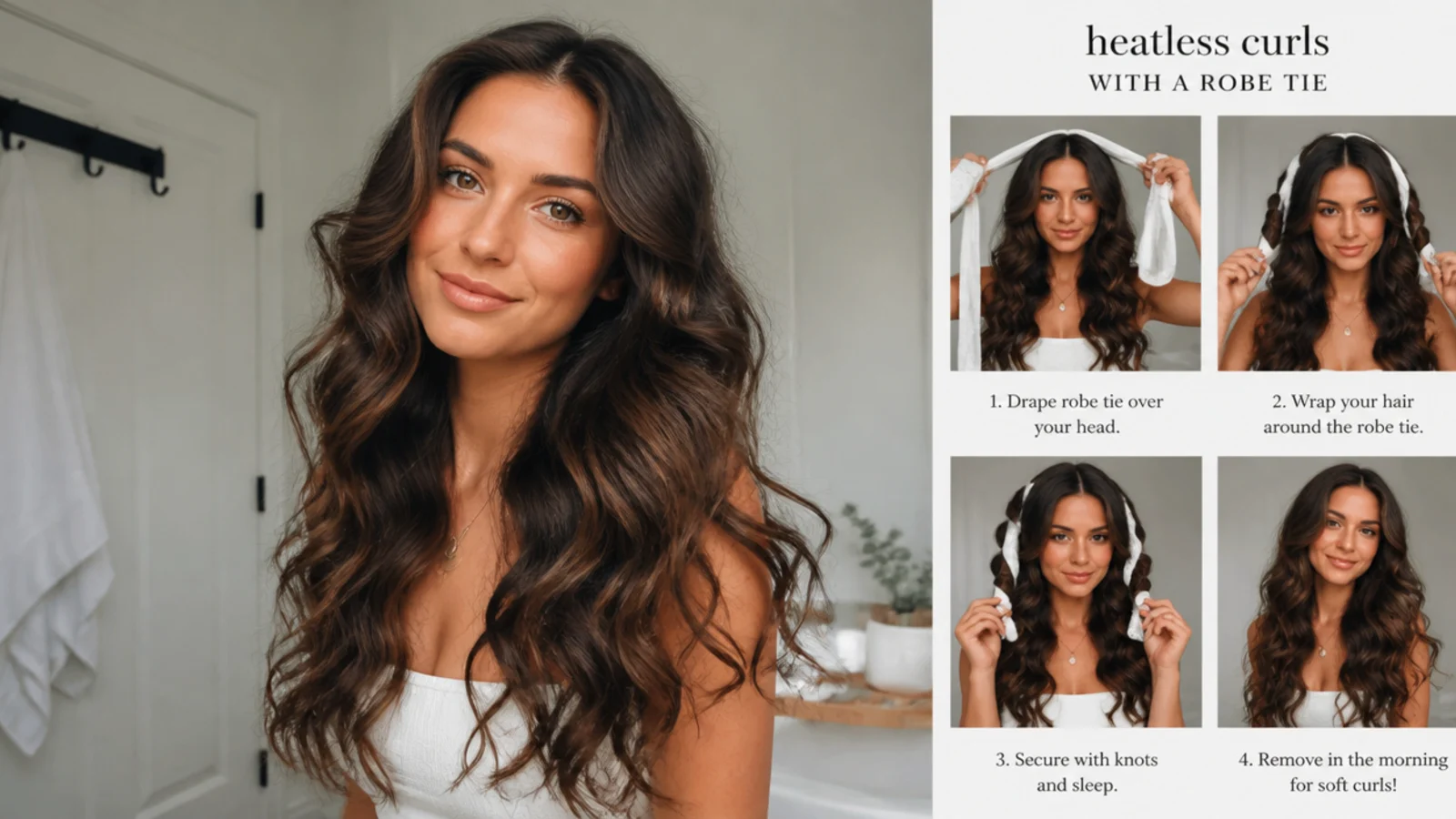Long-lasting heatless curls holding their shape all day