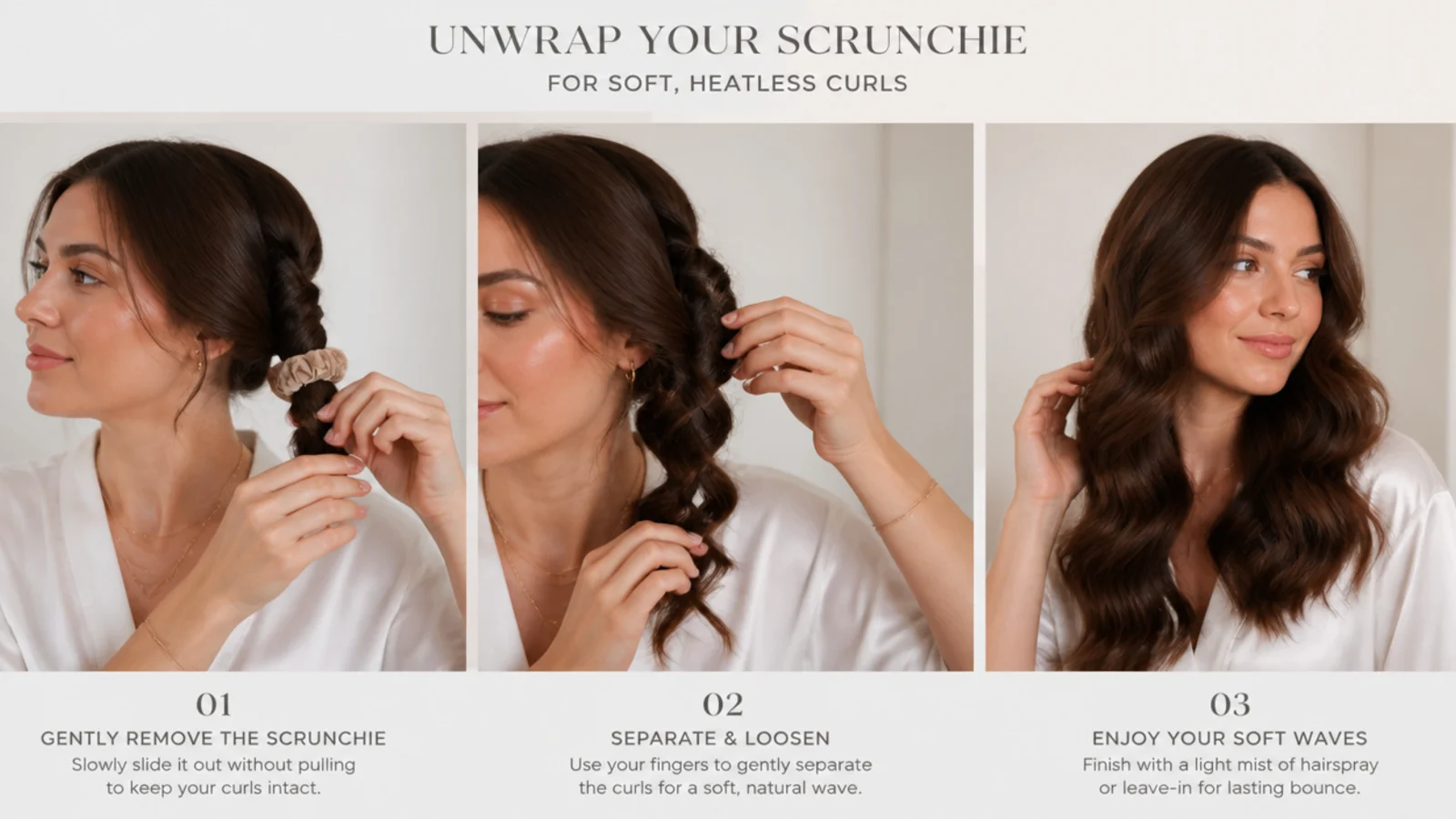 Unwrapping soft waves from the scrunchie