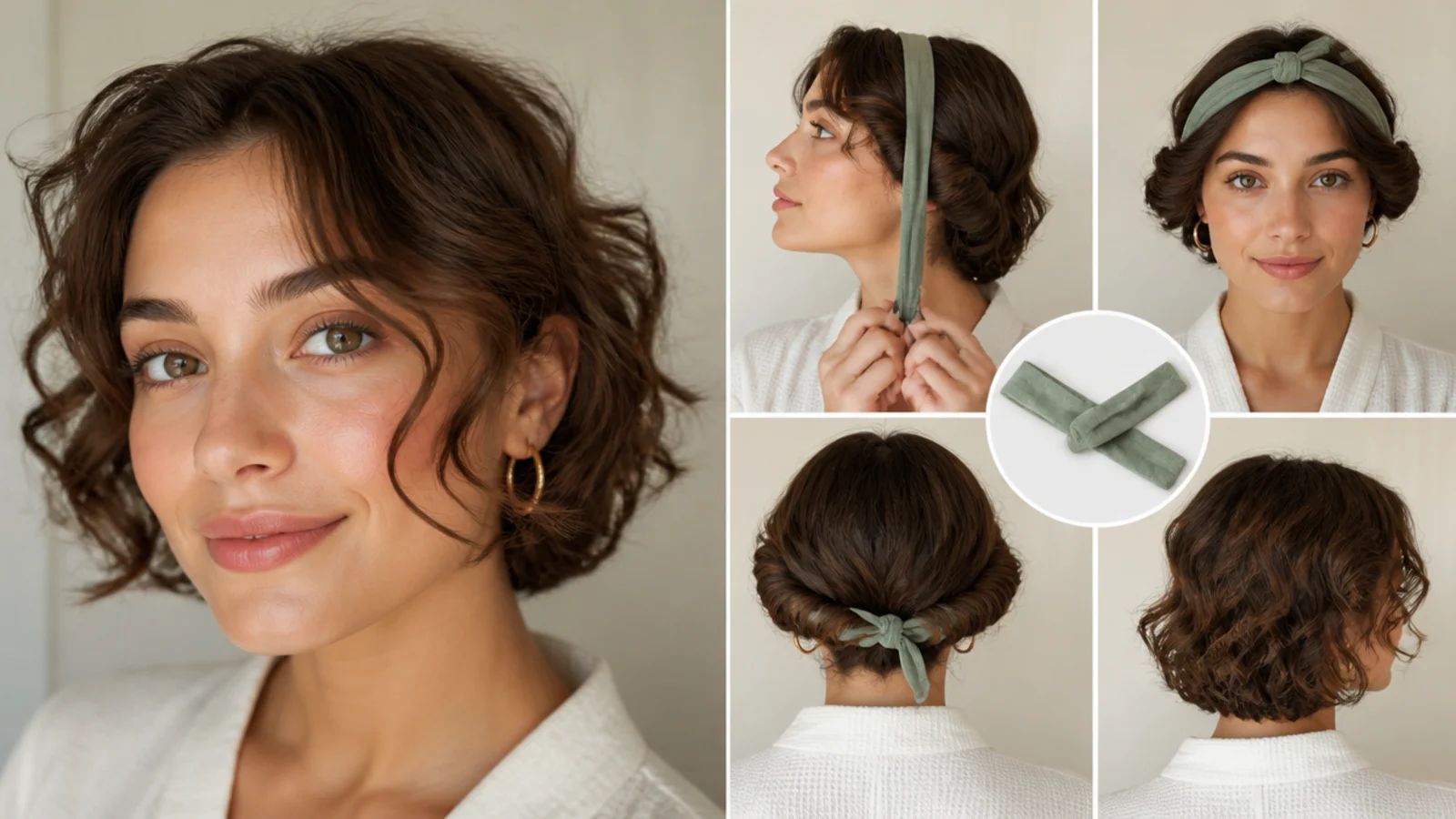 Short hair with face-framing curls