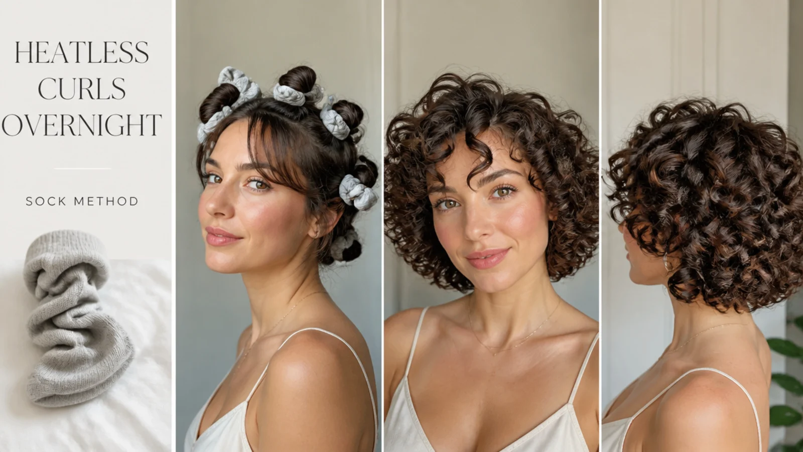 Tight ringlet curls on short hair