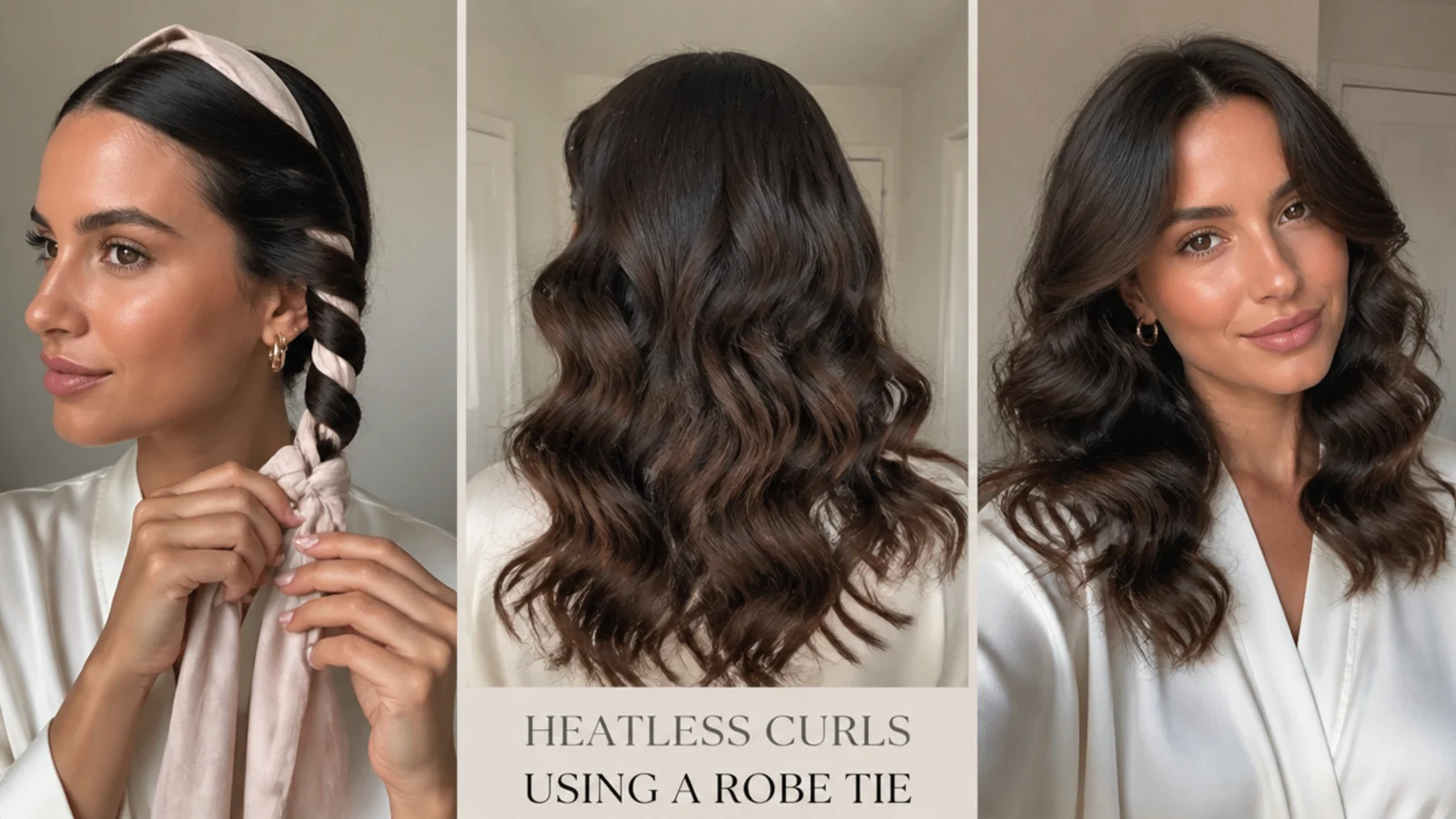 Short hair with sleek roots and curly ends