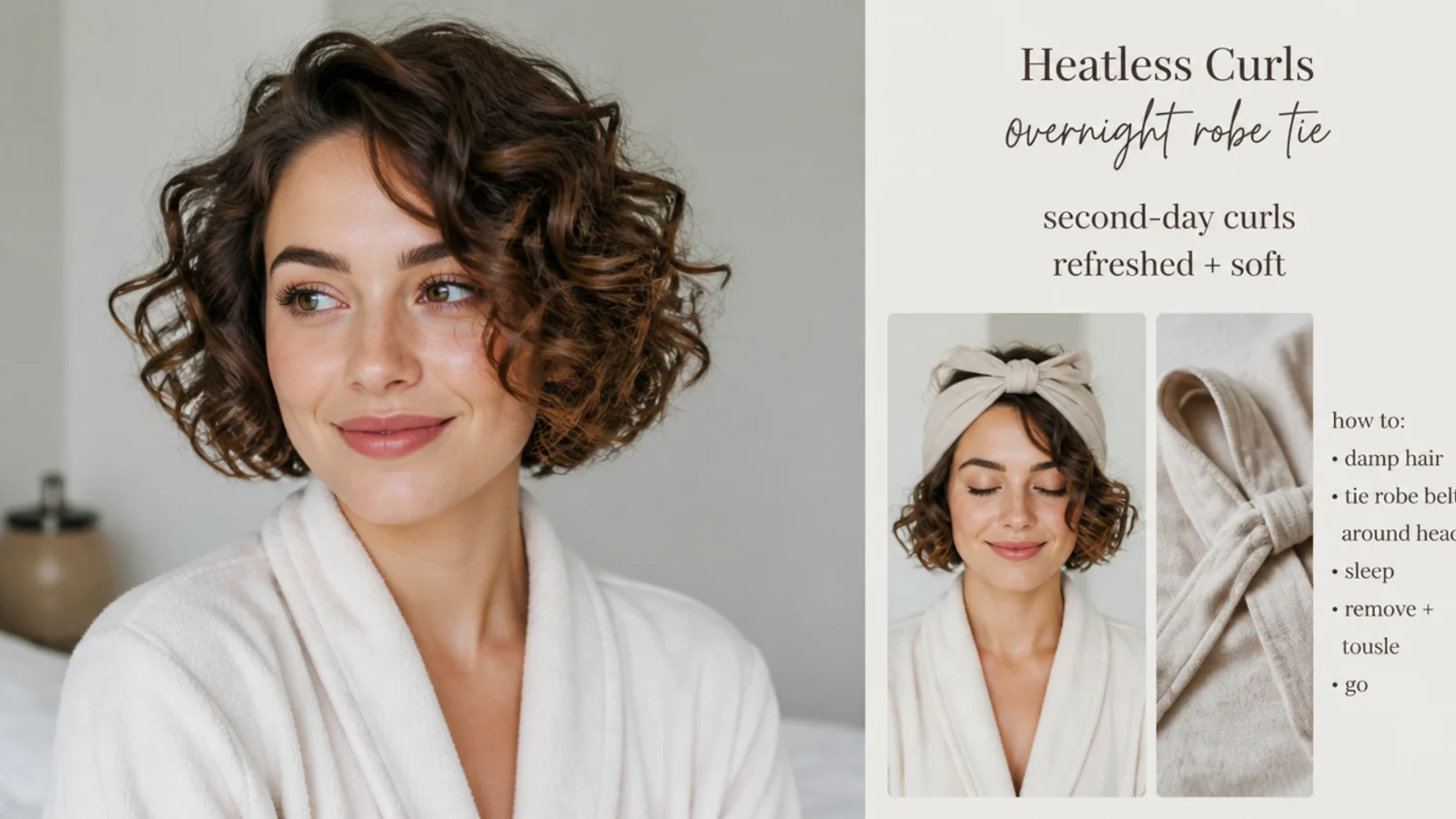 Refreshed second-day short curls