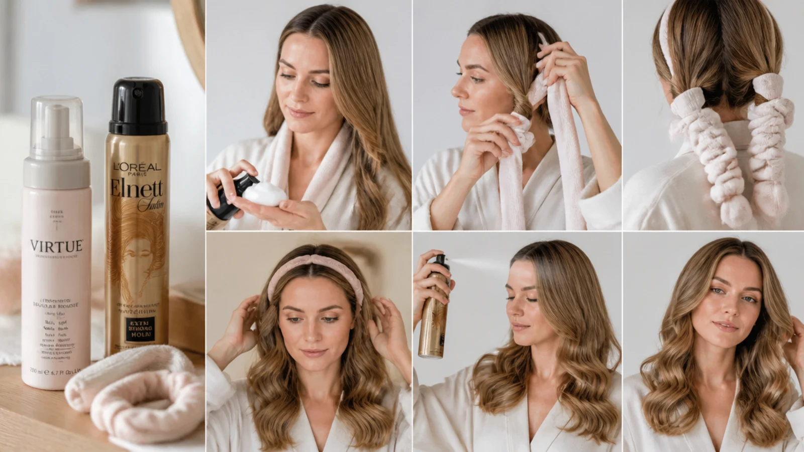 Mousse and hairspray for longer-lasting sock curls