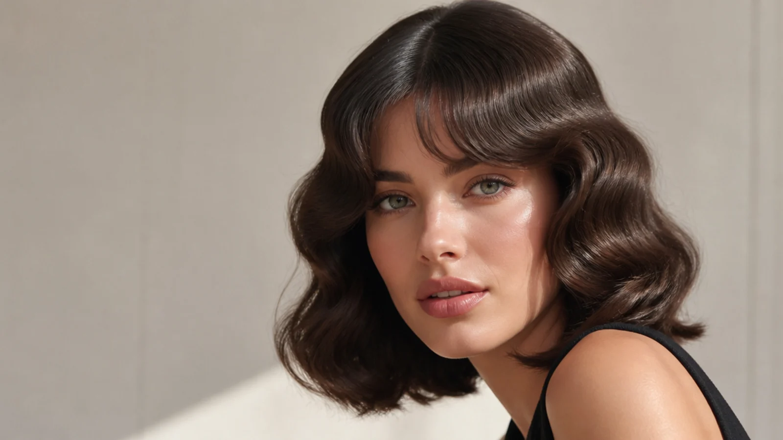 A waved bob with a soft wavy fringe