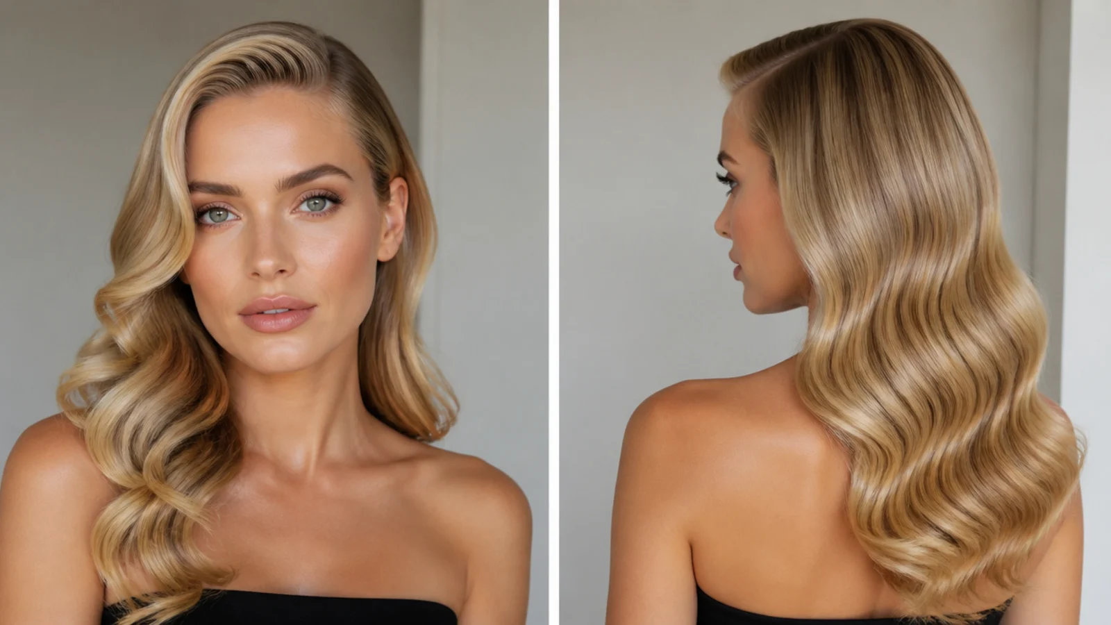 Curling all sections away from the face in the same direction