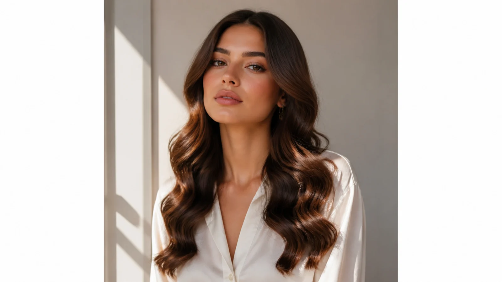 15 middle part Hollywood waves, vertical Pinterest style